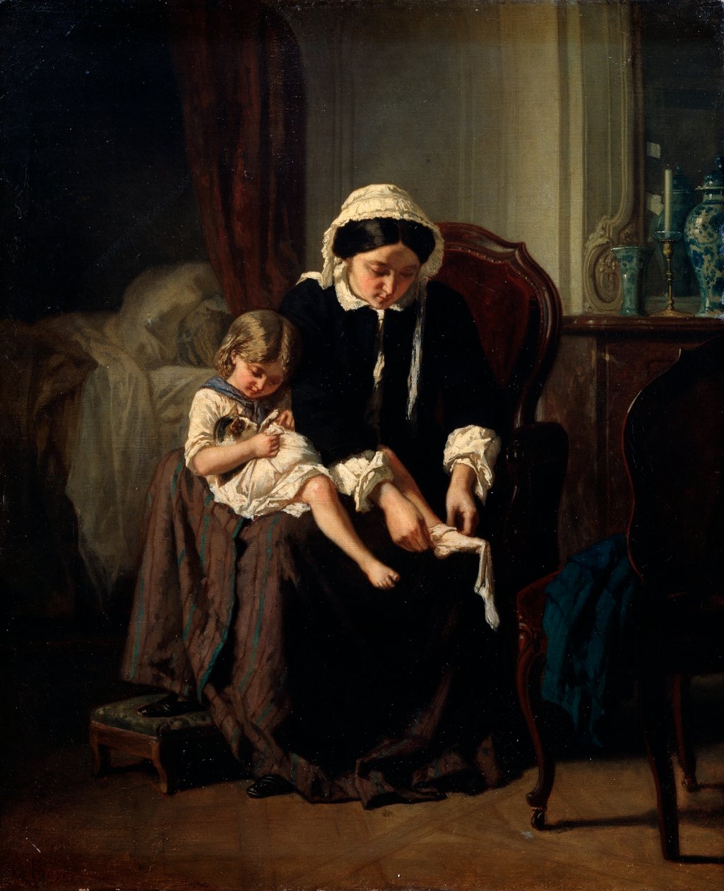 Morgontoalett, 1854 av Jules Treyer