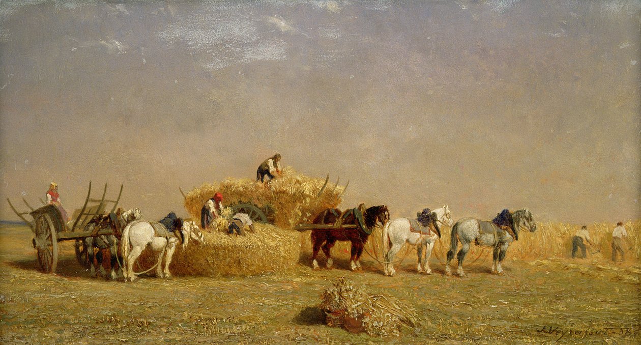 Höslagning, 1858 av Jules Veyrassat