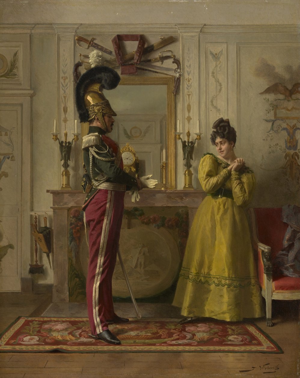 Avgång till granskningen, c.1876 av Jules Worms