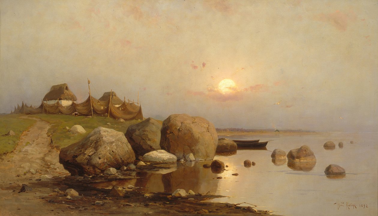 En fiskeby, 1892 av Juli Julievich Klever