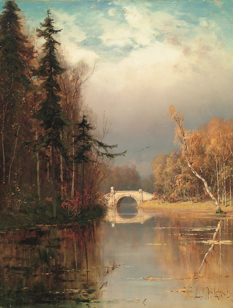 Park på hösten 1893 av Juli Julievich Klever