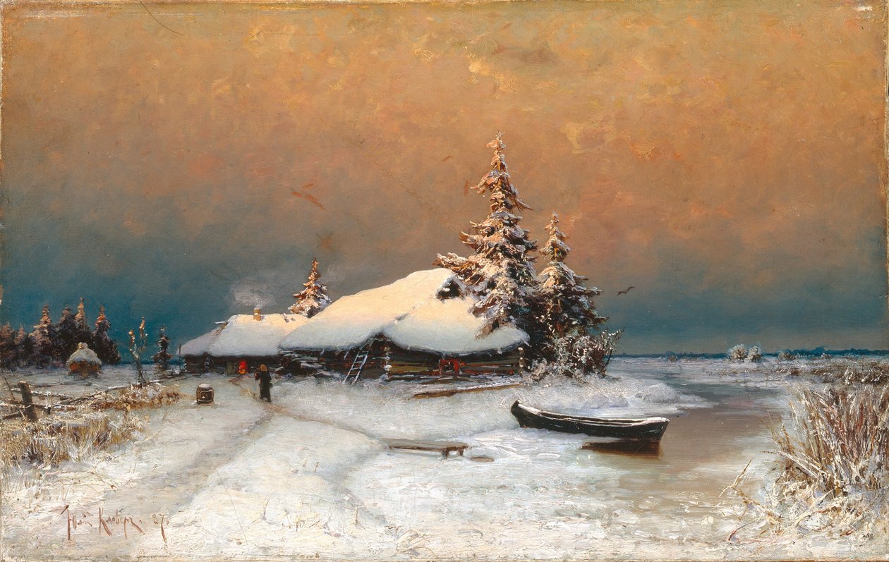 Vintersolnedgång, 1887 av Juli Julievich Klever