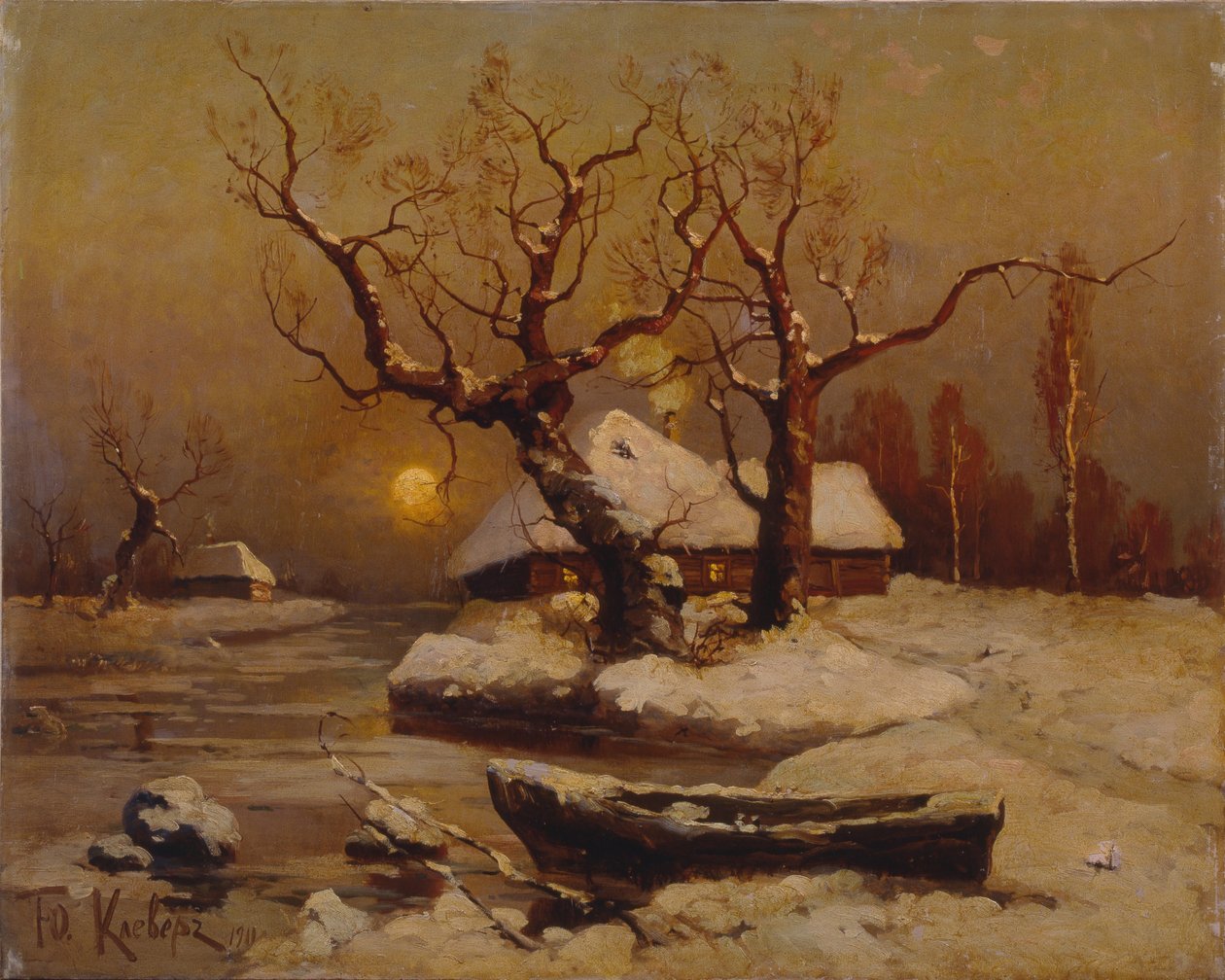 Vinterkväll 1911 av Juli Julievich Klever