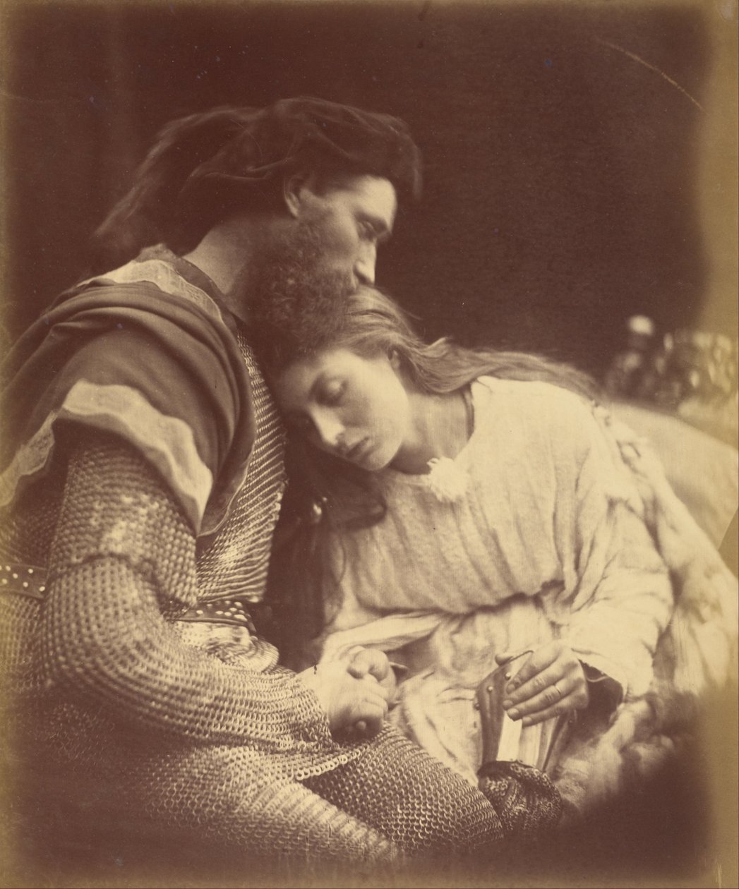 Sir Lancelot och drottning Guinevere skiljs åt av Julia Margaret Cameron