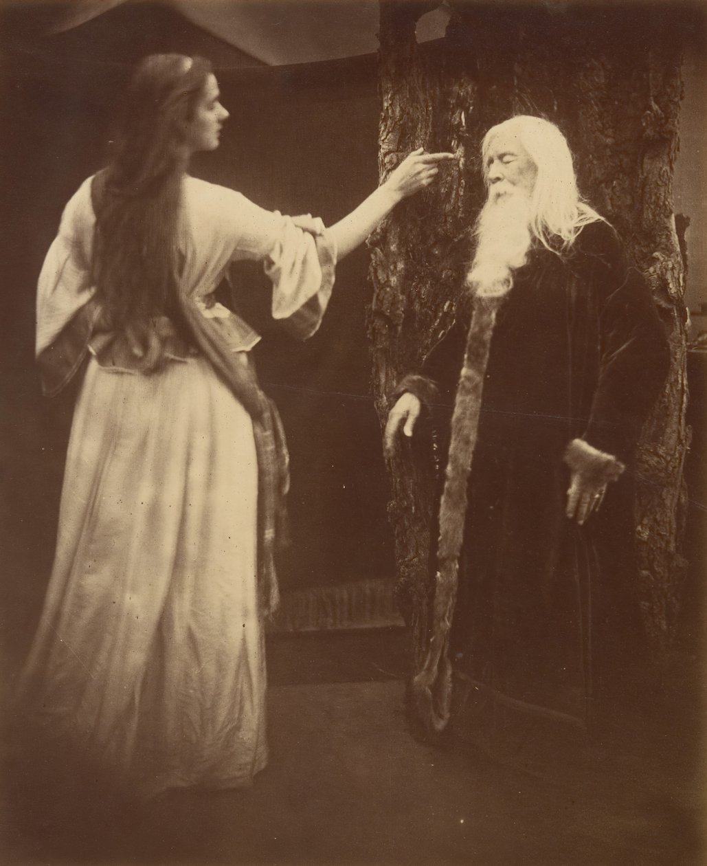 Vivien och Merlin, 1874. av Julia Margaret Cameron