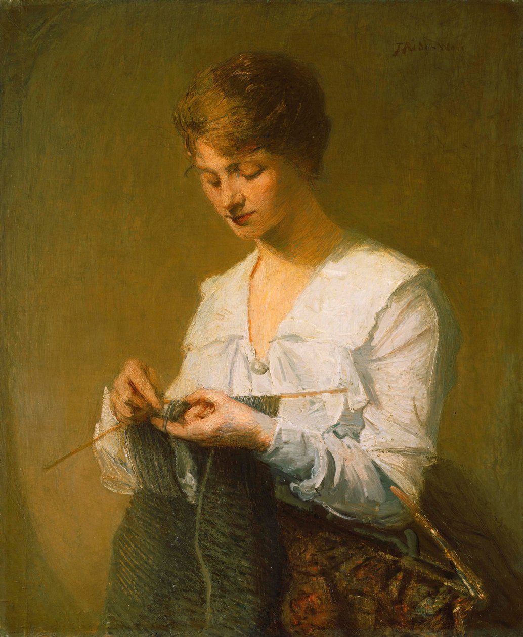 Stickning för soldater av Julian Alden Weir