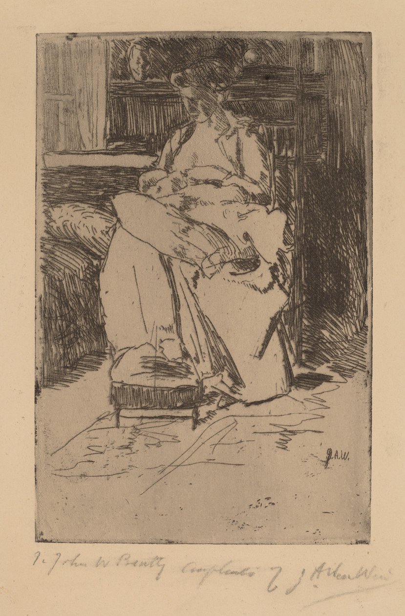 Mamma och barn av Julian Alden Weir