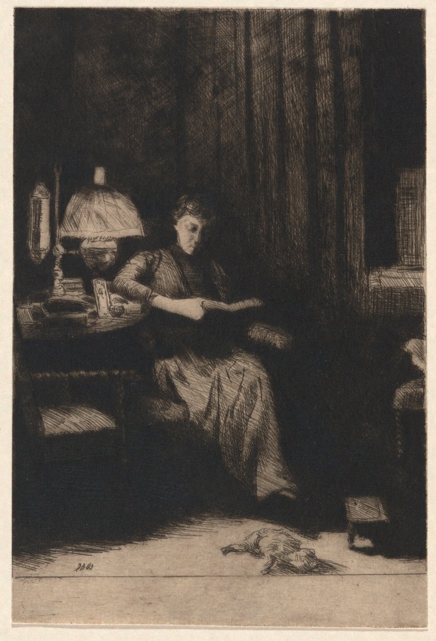 Aftonlampan av Julian Alden Weir