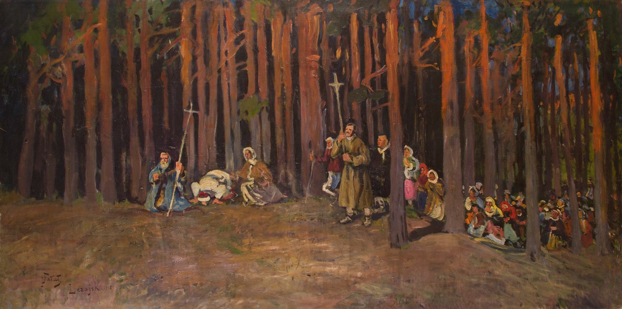 Grupp pilgrimer av Julian Falat