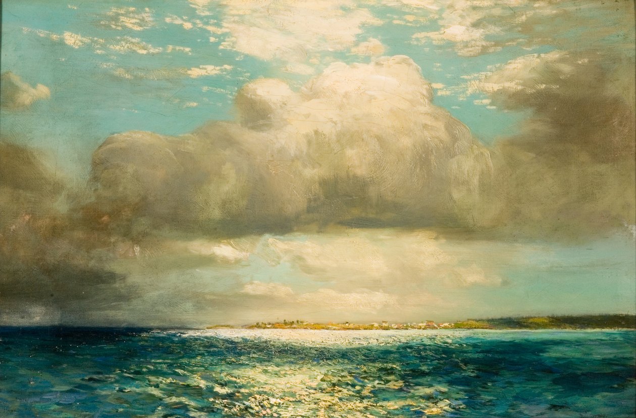 Seascape (olja på duk) av Julian Rix