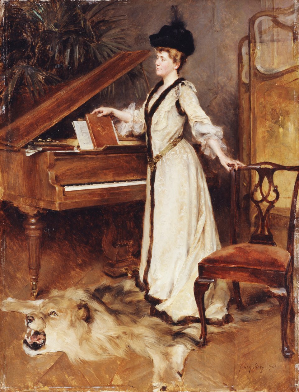 Porträtt av fru, 1901 av Julian Russell Story