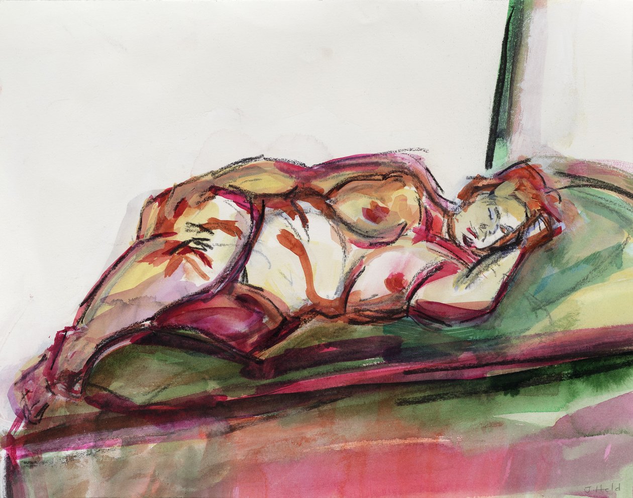 Fat Sleeping Naken, 2015, av Julie Held