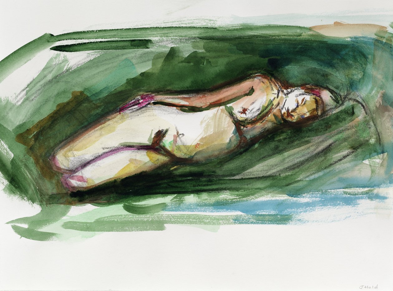 Liggande naken, 2015, av Julie Held
