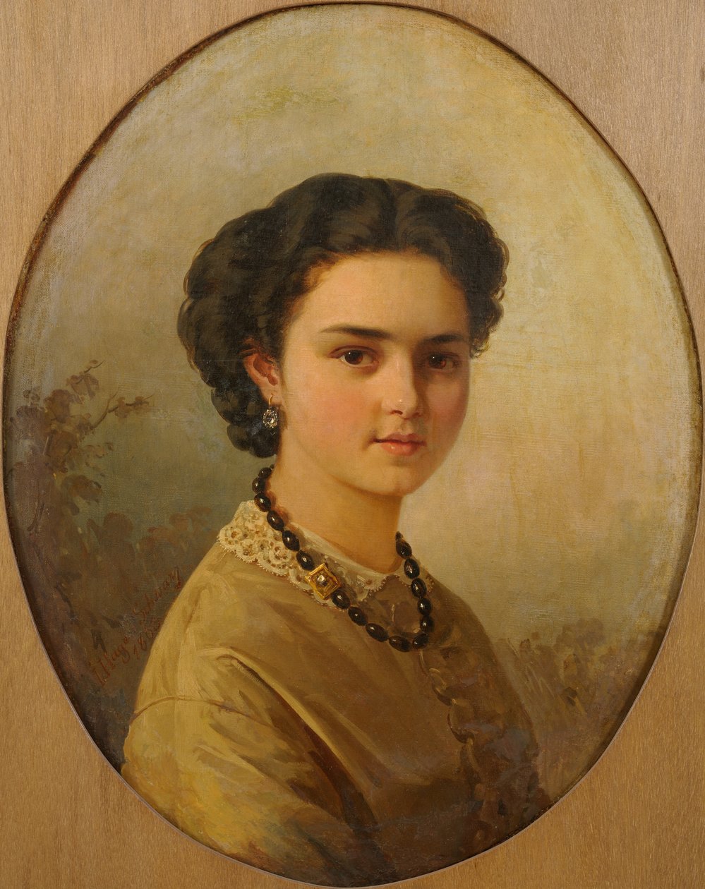 Porträtt av en dam av Julie Wilhelmine Hagen Schwarz