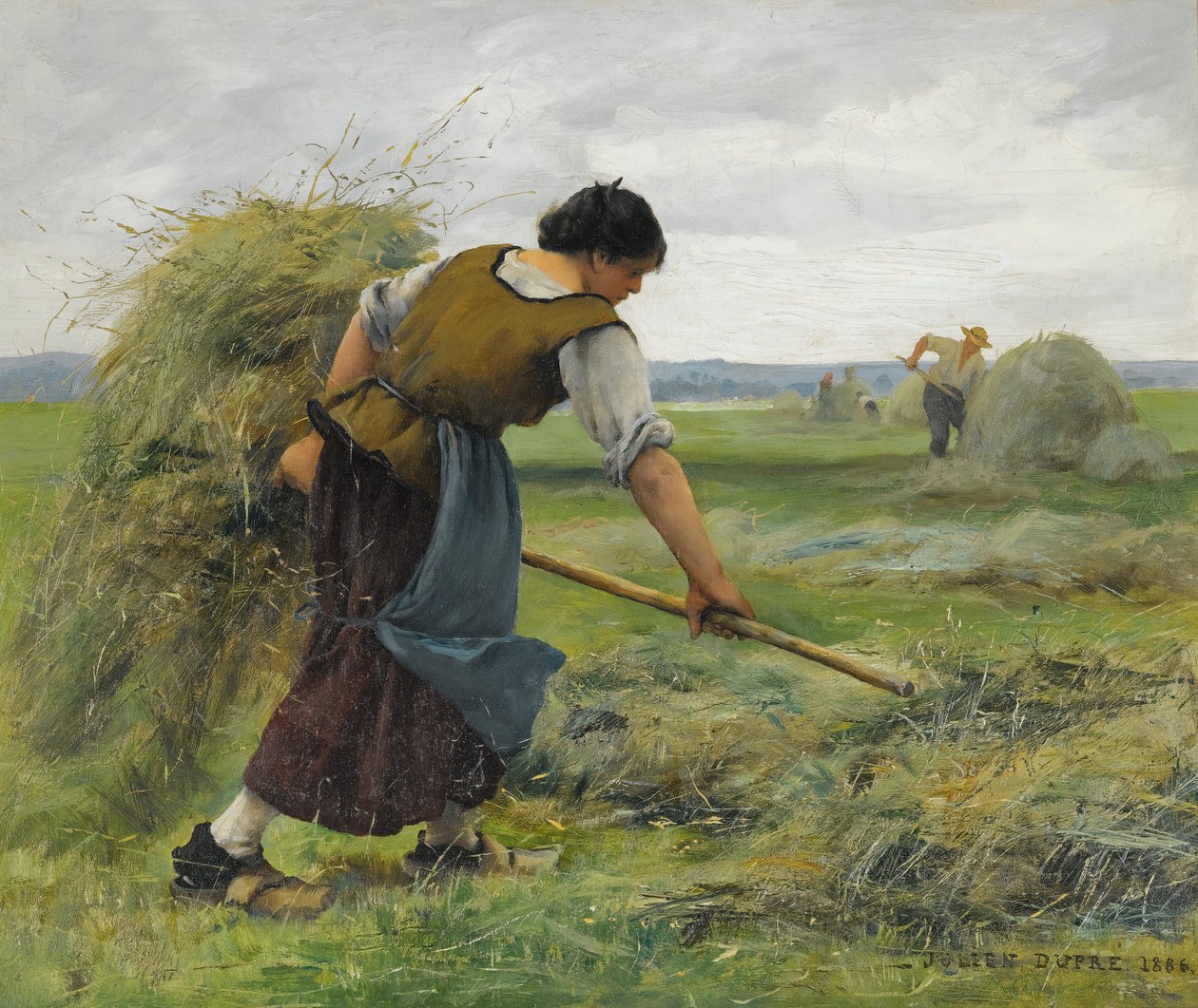 Skördarna (slåss) av Julien Dupre