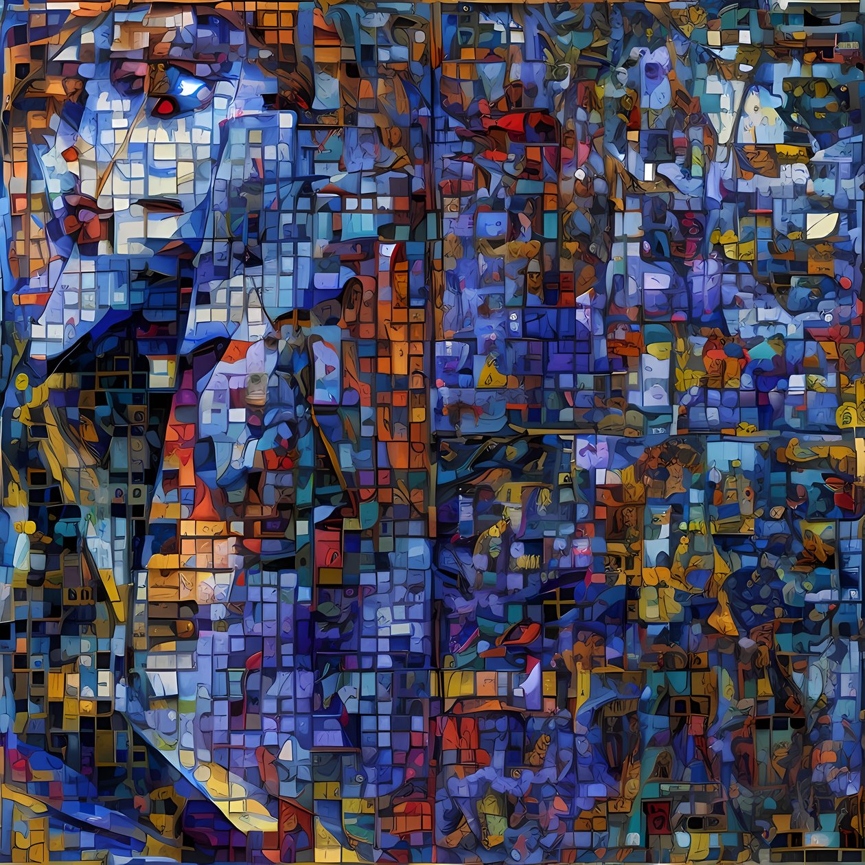 Mosaik i Blau av Julien Decapo