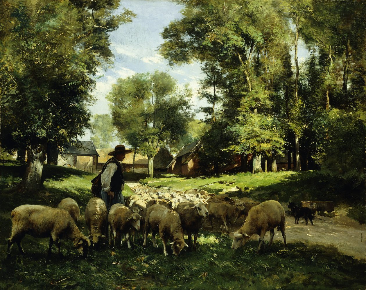 En herde och hans hjord, av Julien Dupre
