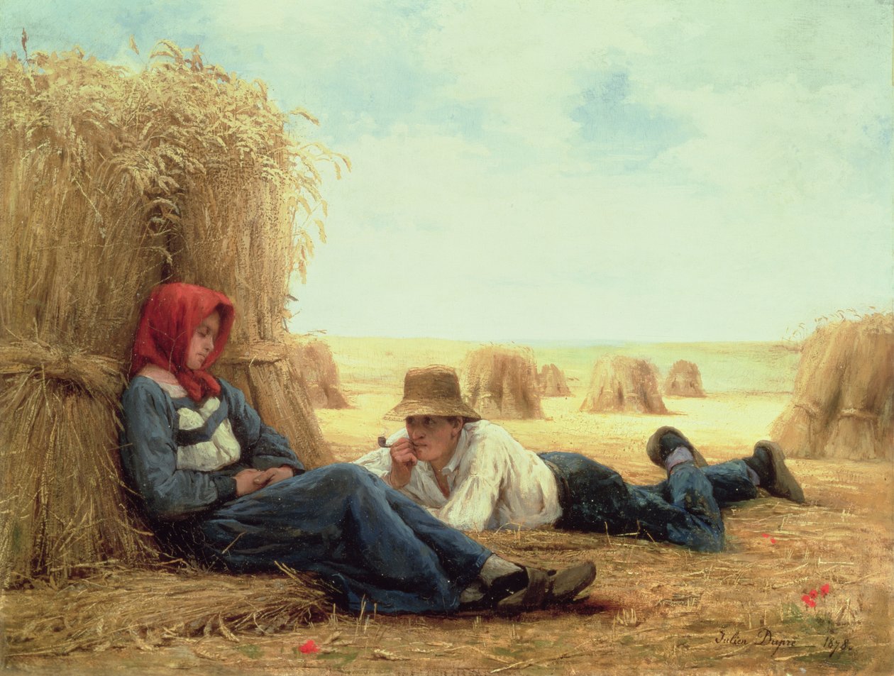 Skördetid, 1878 av Julien Dupre