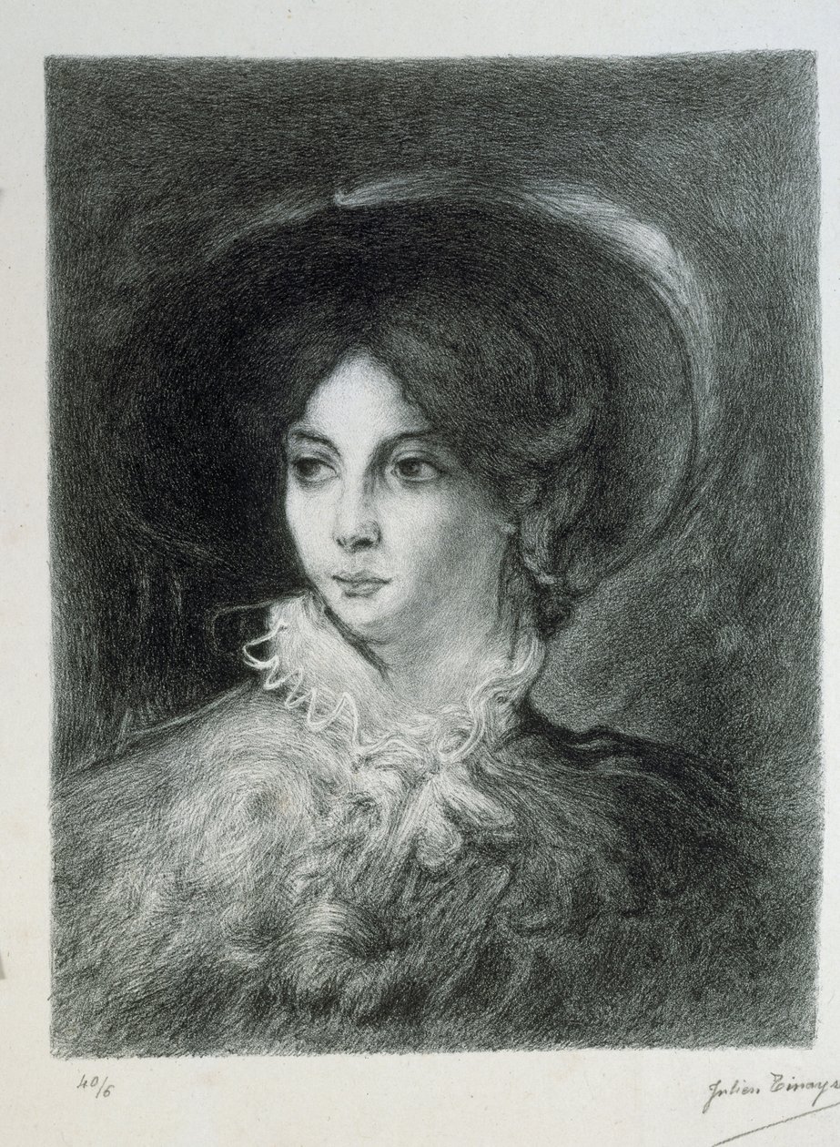 Porträtt av George Sand. av Julien Tinayre