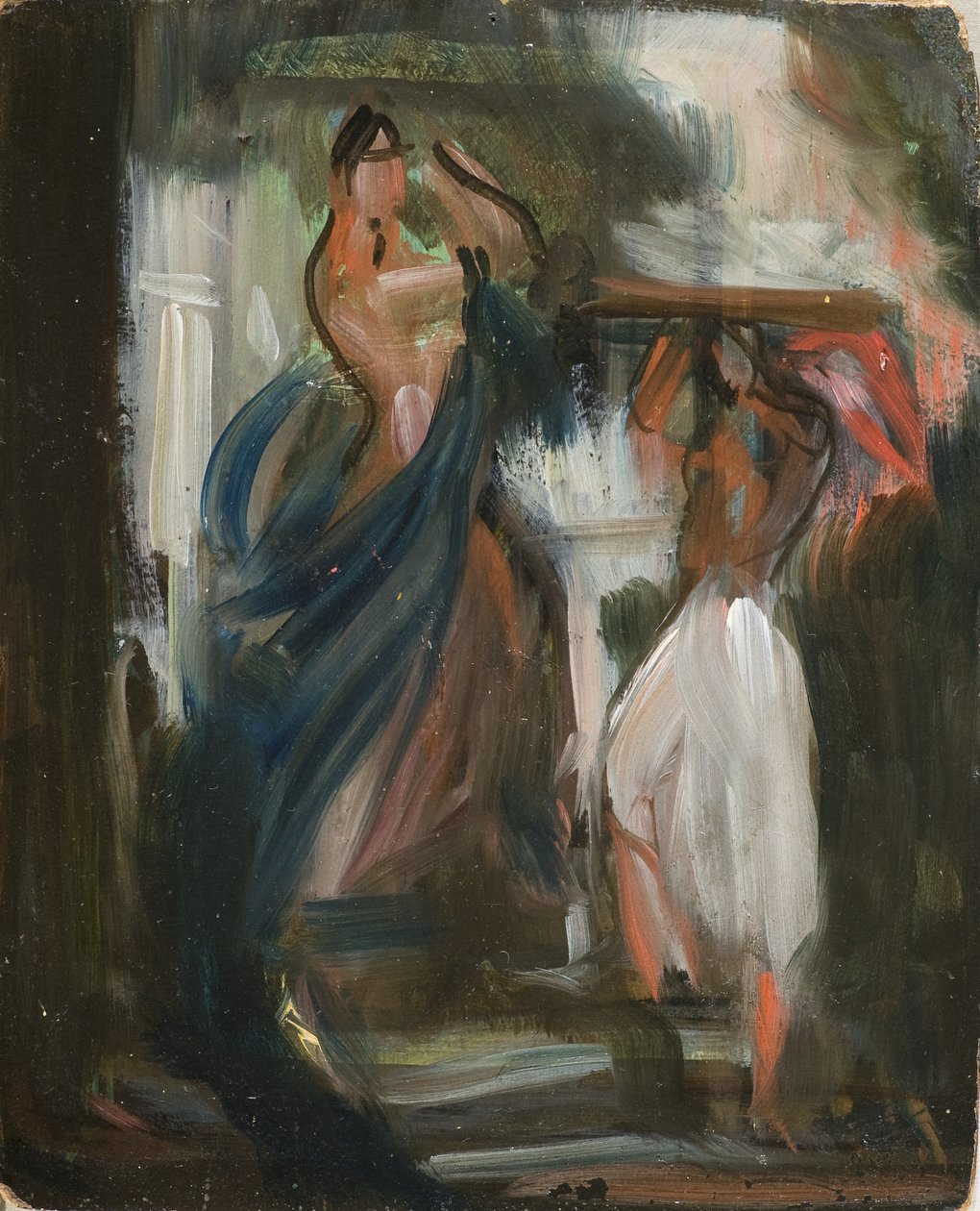 Composicion con aceituneras av Julio Romero de Torres