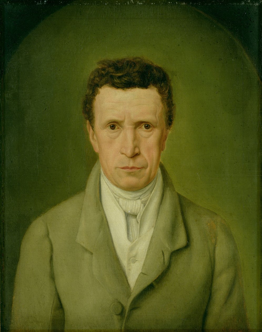 Porträtt av Johann Friedrich Nikolaus Oldach (1773-1849) 1824 (se 149502 för par) av Julius Oldach