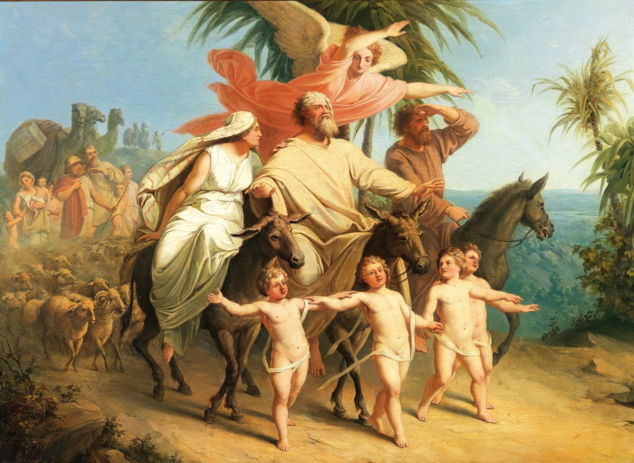 Abraham erblickt das ihm verheißene Land av Julius Schnorr von Carolsfeld