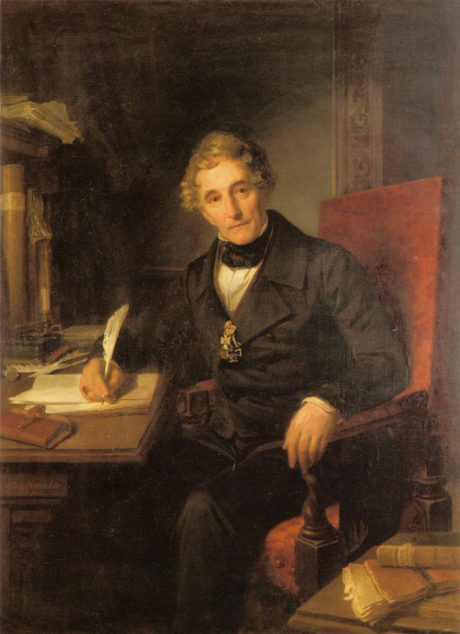 Porträtt av Heinrich Andreas de Cuvry (1785-1869) av Julius Schrader