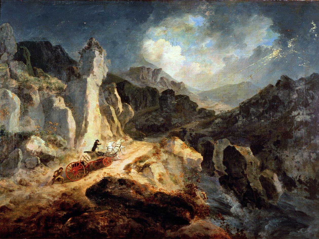 En Phaeton i ett åskväder av Julius Caesar Ibbetson