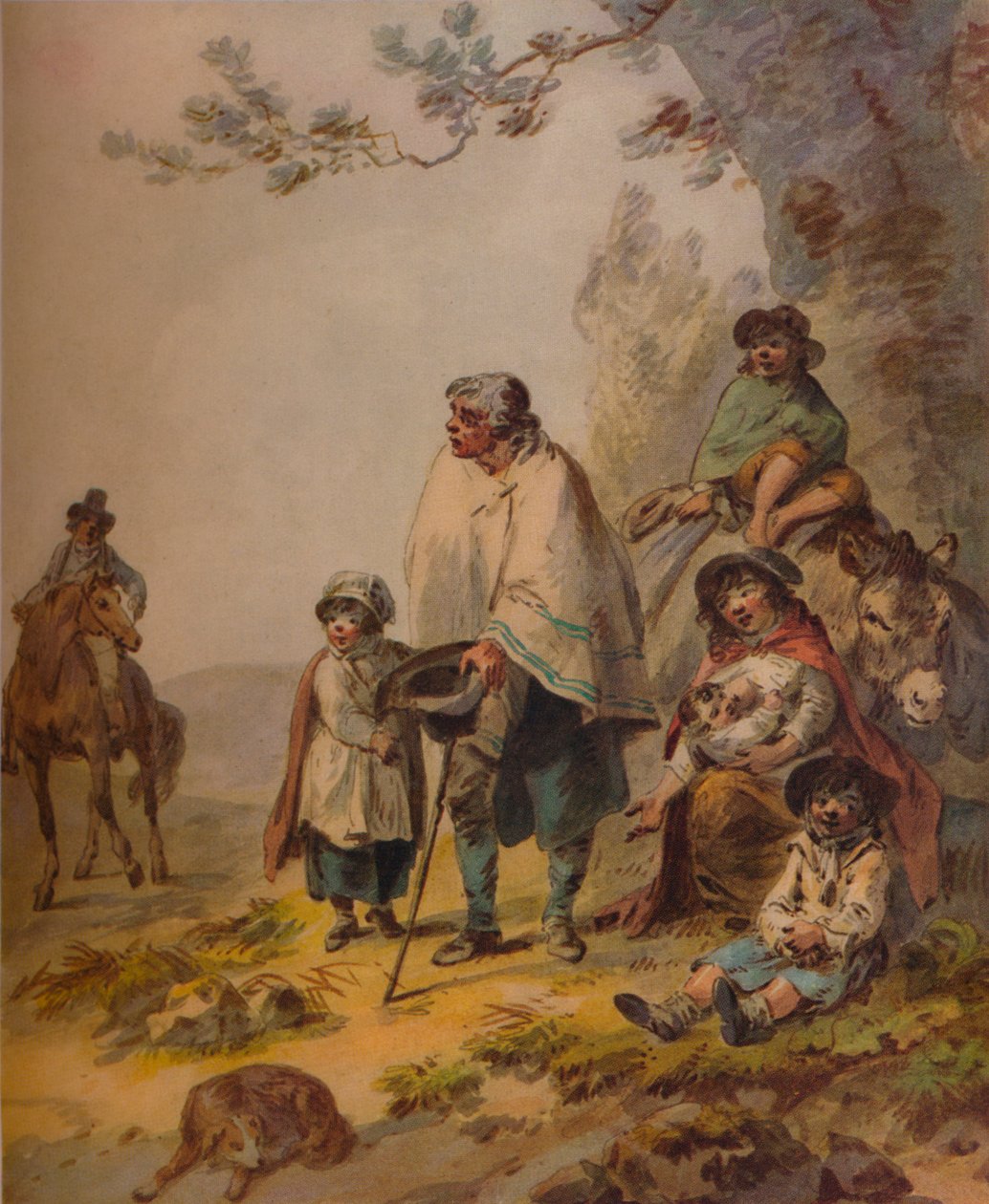 Gipsy tiggare, c1795 av Julius Caesar Ibbetson