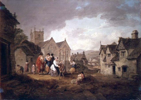 Llangollen, Wales av Julius Caesar Ibbetson