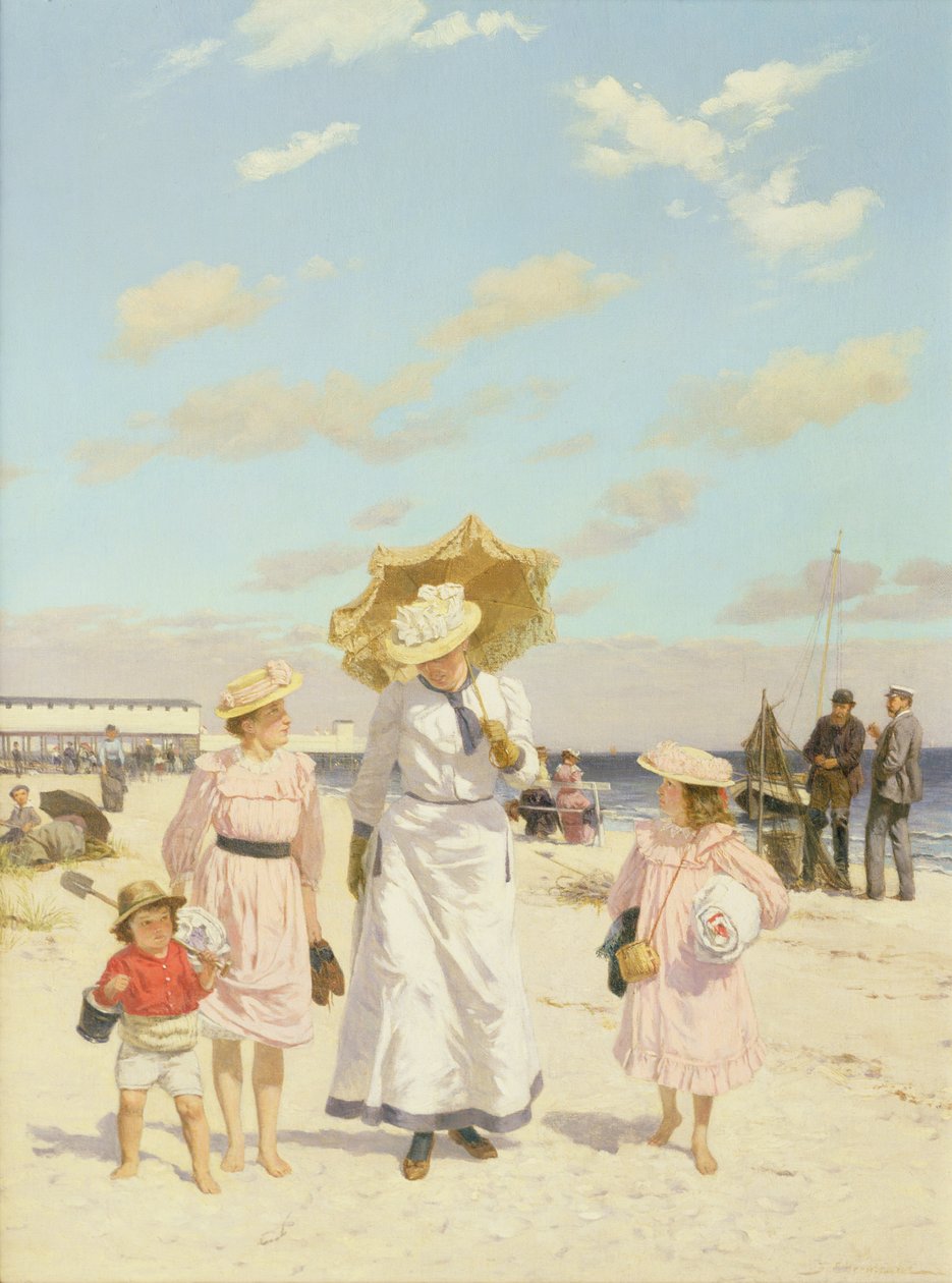 On the Sands, ca 1900 (olja på duk) av Julius Ehrentraut