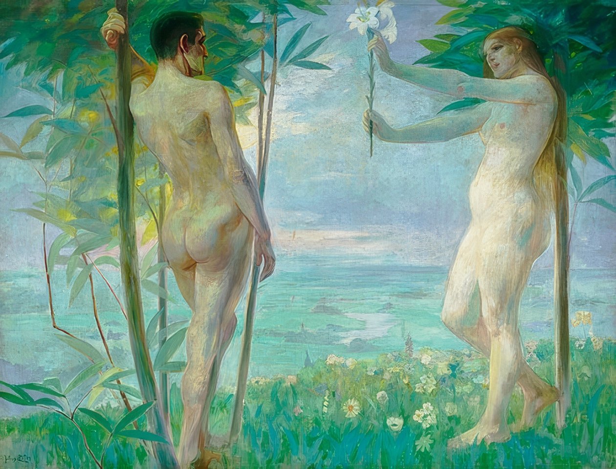 Adam och Eva av Julius Exter