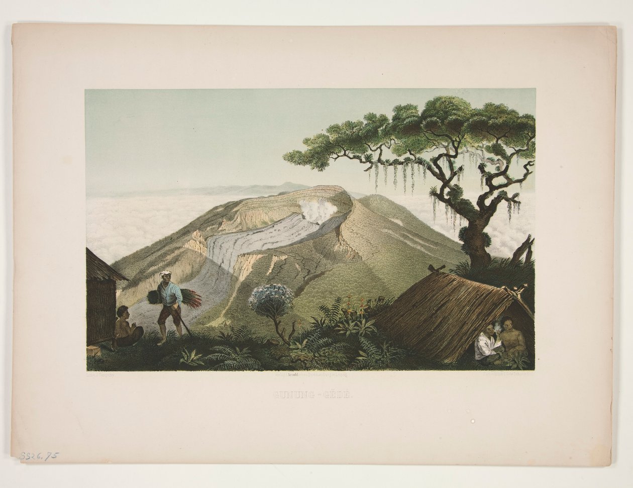 Berg - Gud? (berget Gede) av Julius Friedrich Tempeltey