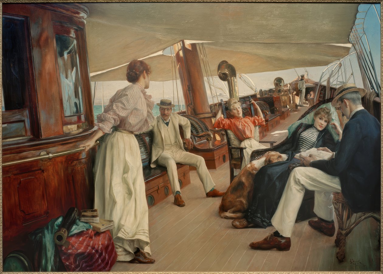 Ombord på yachten "Namouna" av Julius Leblanc Stewart