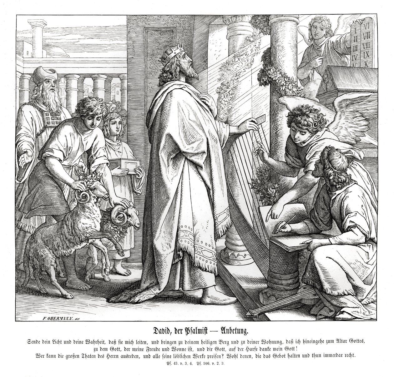 Psalmer - tillbedjan av Julius Schnorr von Carolsfeld