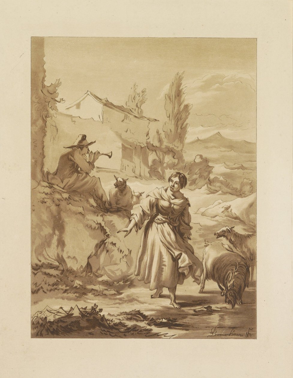 Shepherd blåser på en shawm av Jurriaan Cootwijck