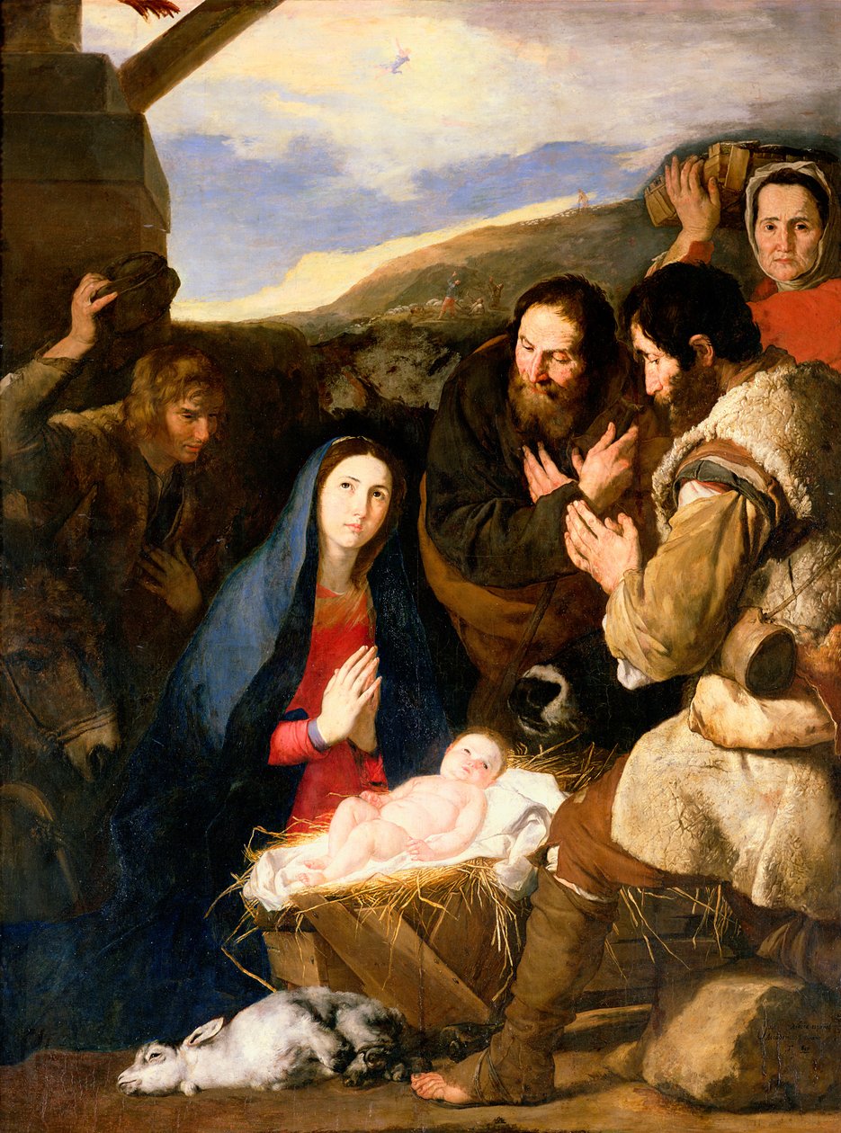 Tillbedjan av herdarna, 1650 av Jusepe de Ribera