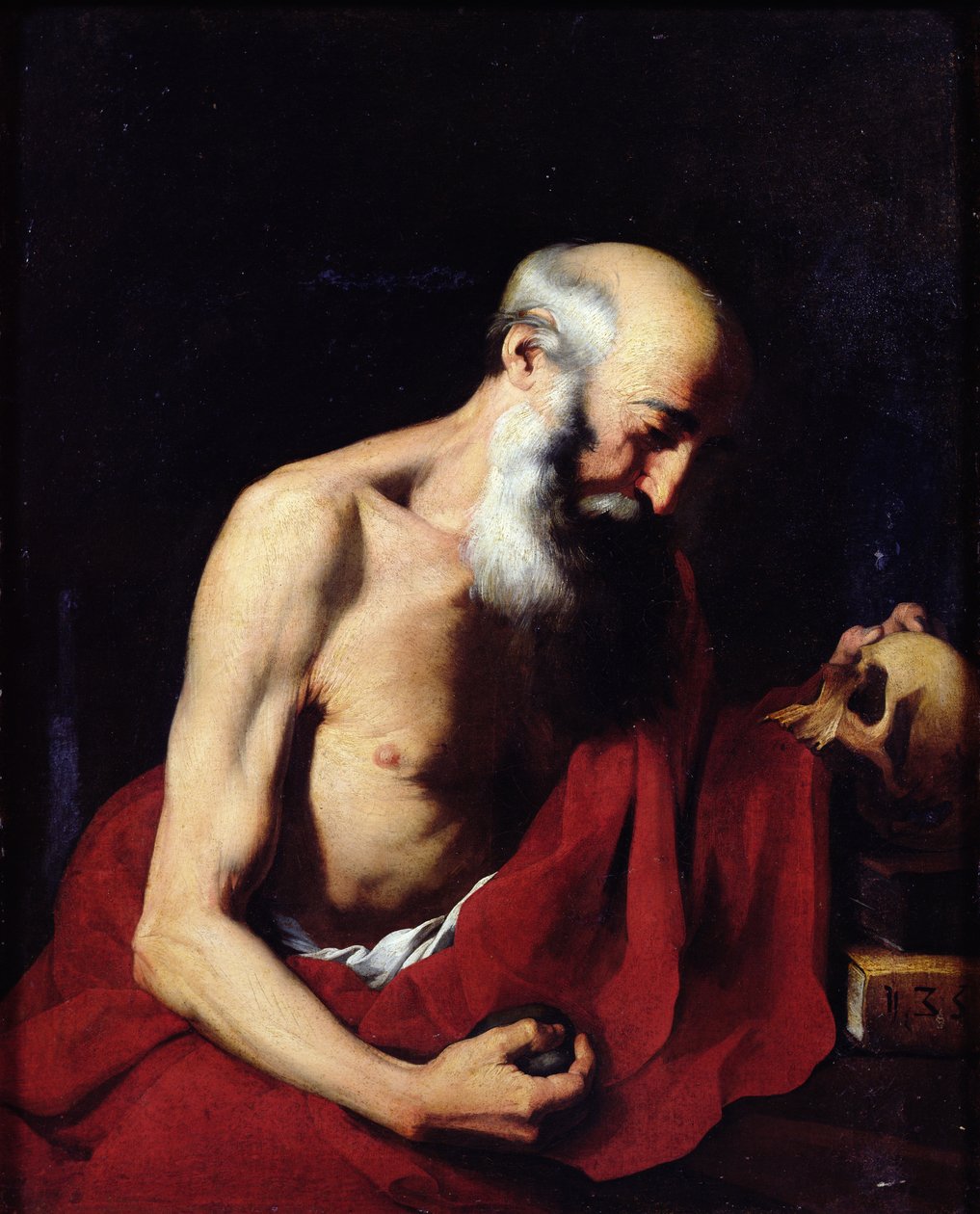 Sankt Jerome, 1633 av Jusepe de Ribera