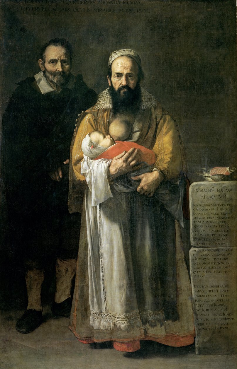 Den skäggiga kvinnan ammar, 1631 av Jusepe de Ribera