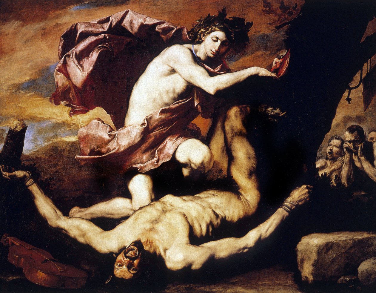 Apollo och Marsyas av Jusepe de Ribera