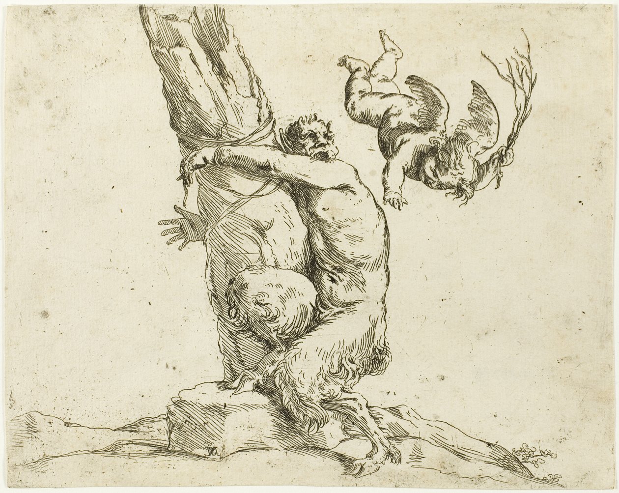 Amor straffar en satyr av Jusepe de Ribera