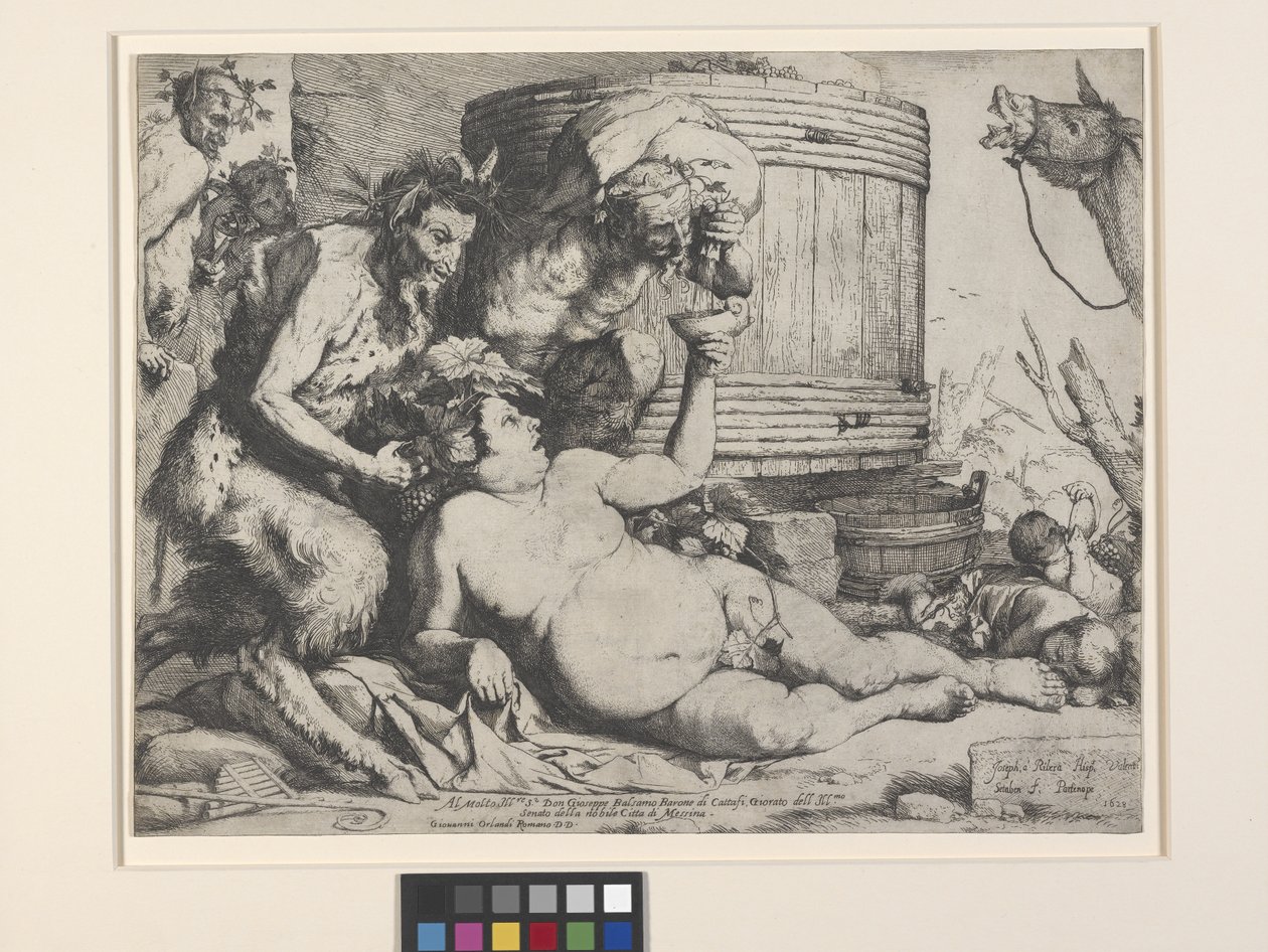 Drunken Silenus (etsning) av Jusepe de Ribera