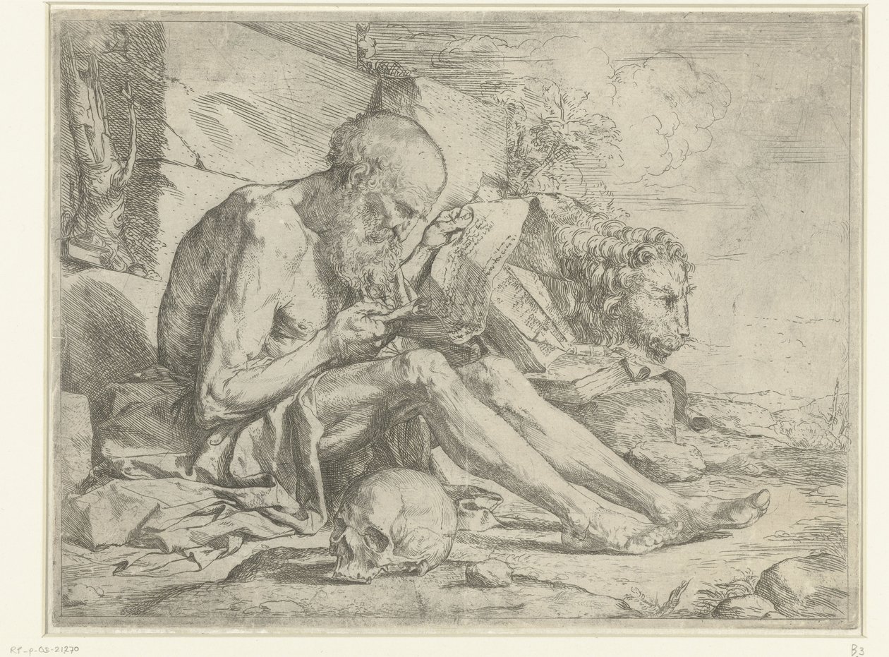 Saint Hieronymus läser av Jusepe de Ribera