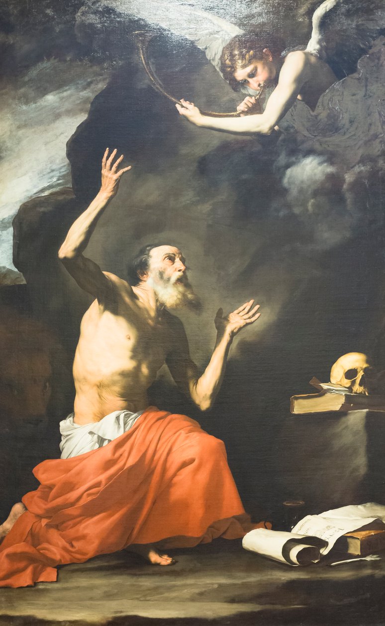 Sankt Hieronymus och ängeln av Jusepe de Ribera