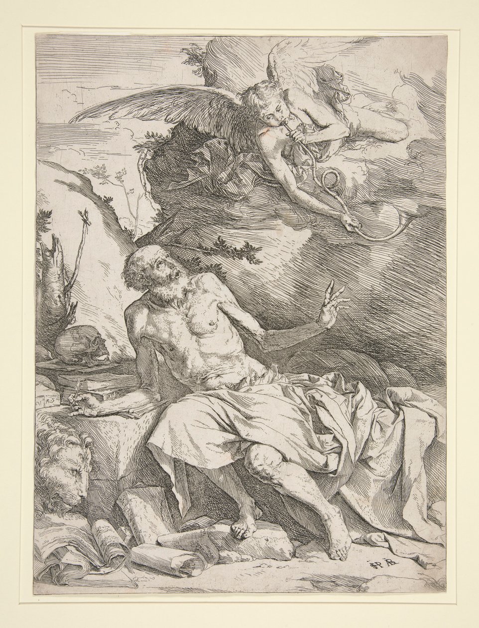 Saint Hieronymus med ängeln av Jusepe de Ribera