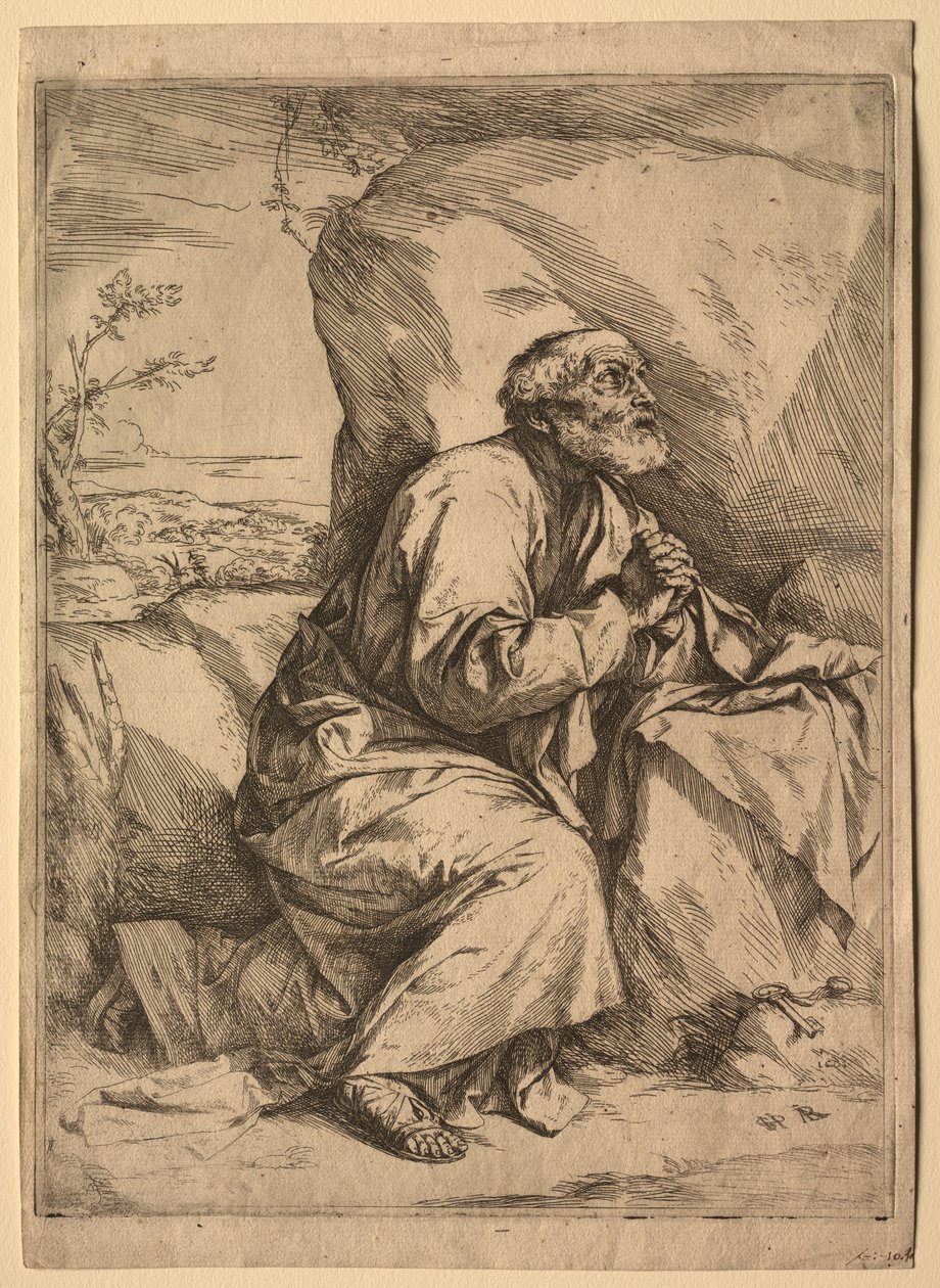 Den ångerfulle St Peter. av Jusepe de Ribera