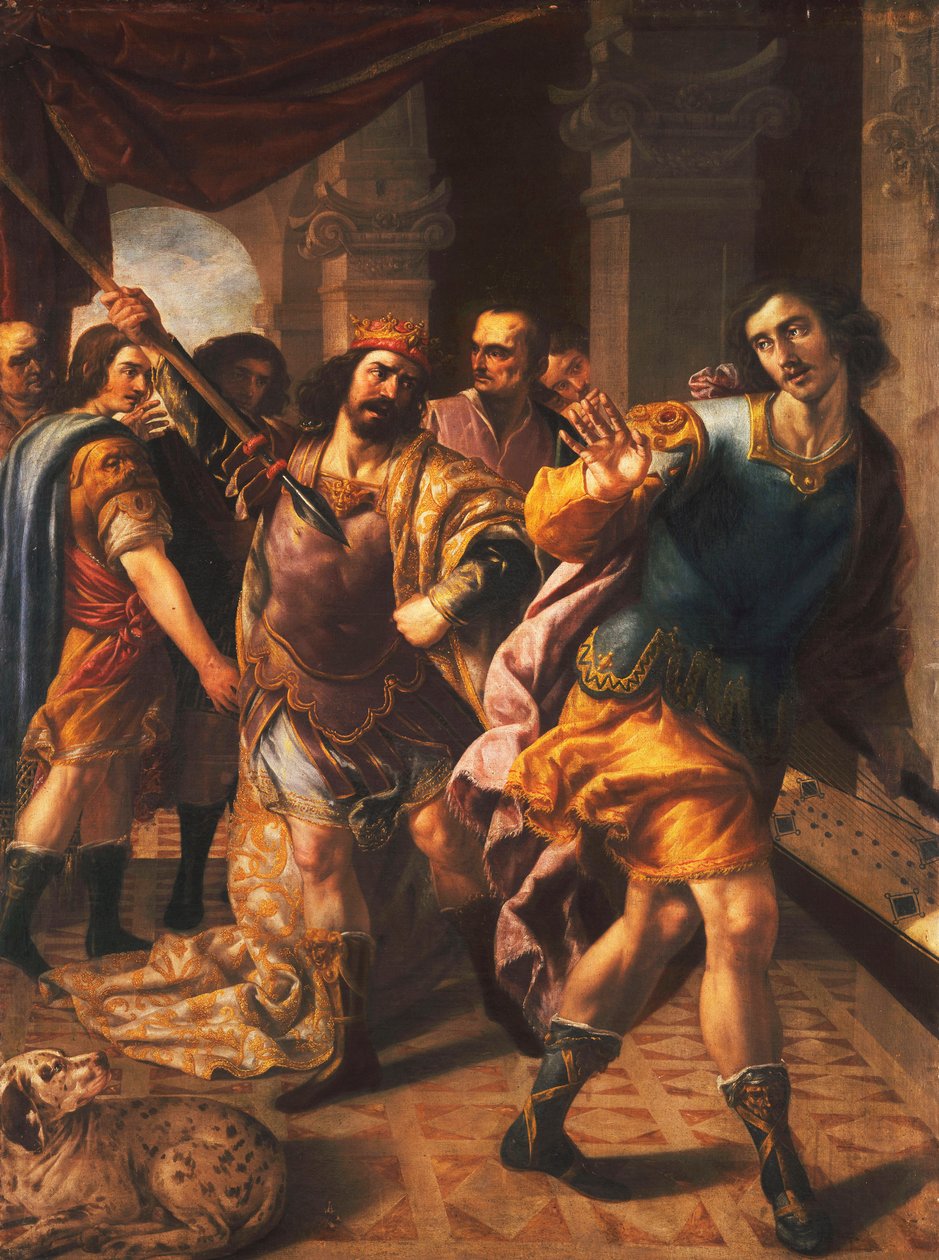 David före Saul, av Jusepe or Jose Leonardo