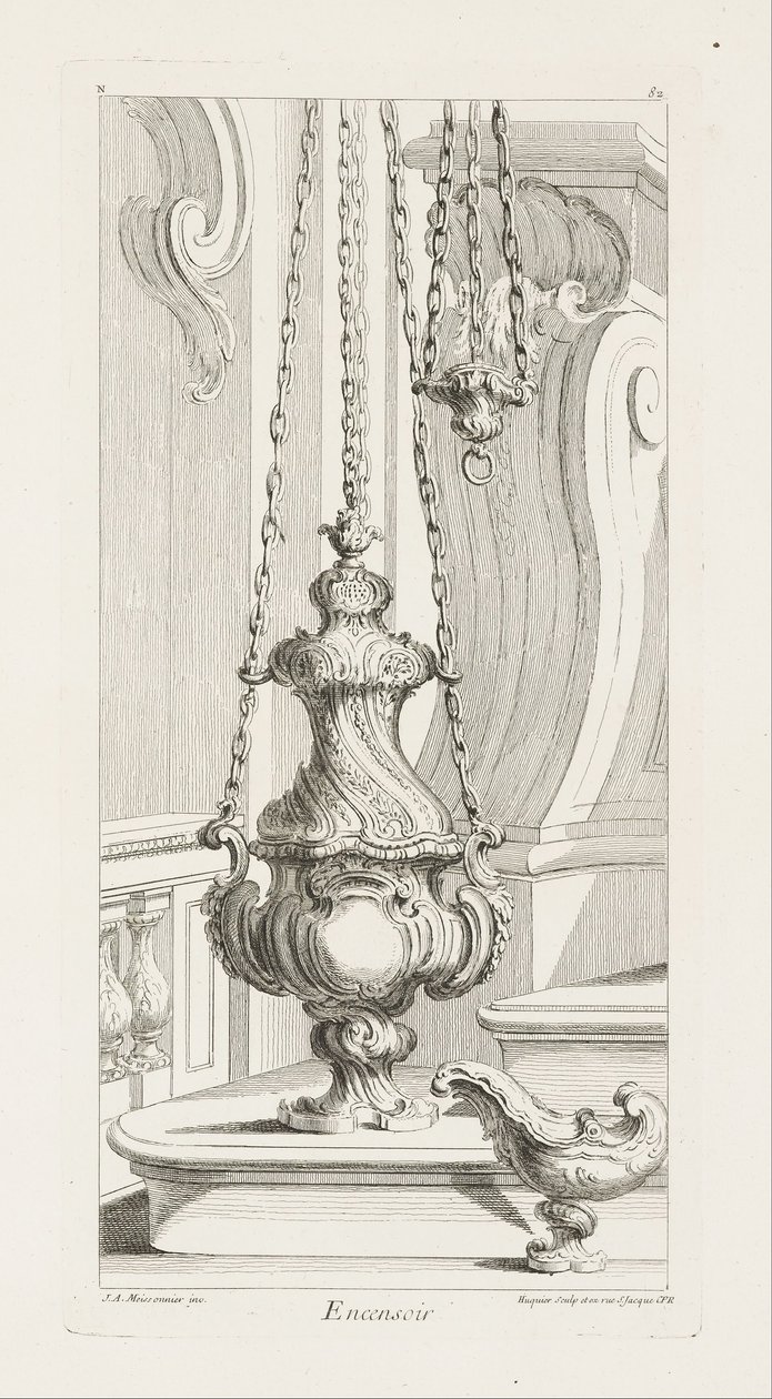Encensoir; Encensoir, 5th Plate av Juste Aurèle Meissonnier