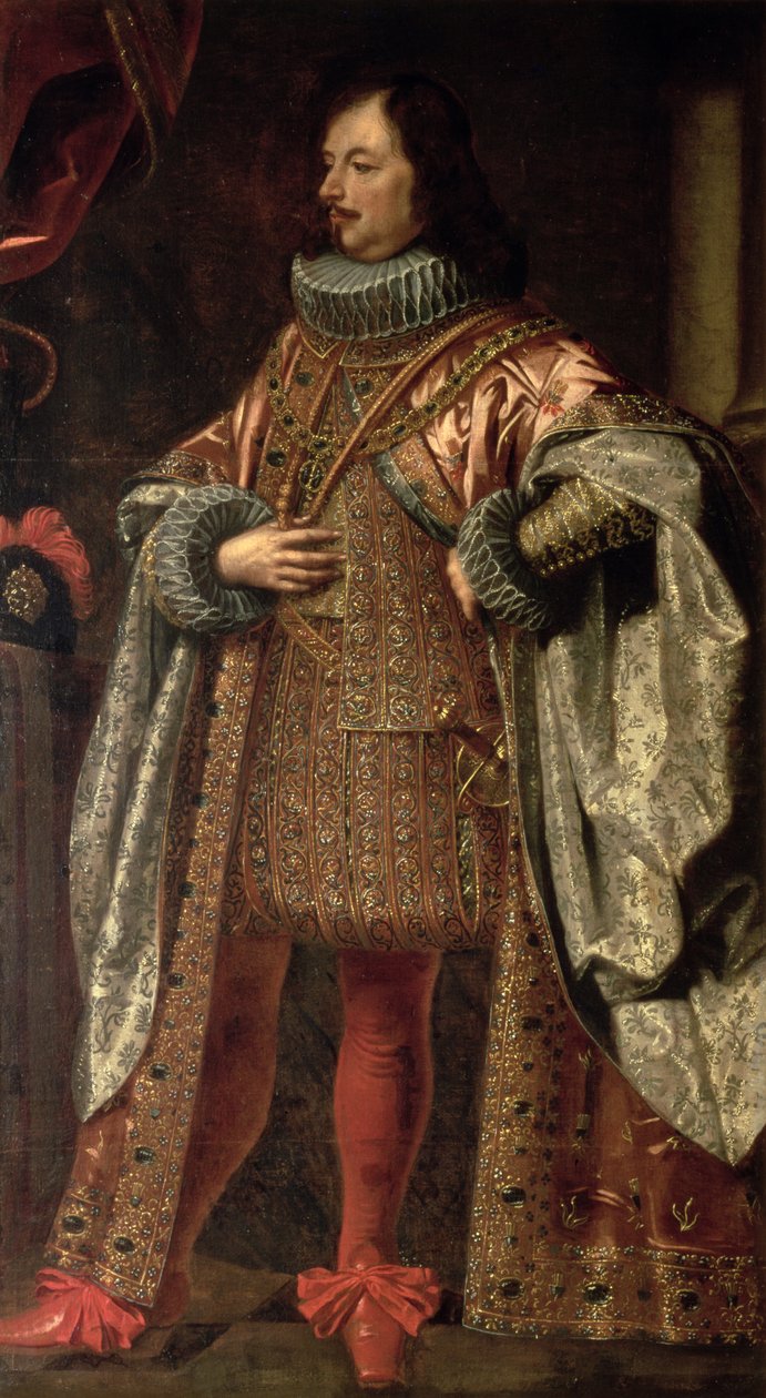 Vincenzo II Gonzaga, härskare över Mantua från 1587-1612, klädd i en kappa av Redemeerorden av Justus Sustermans