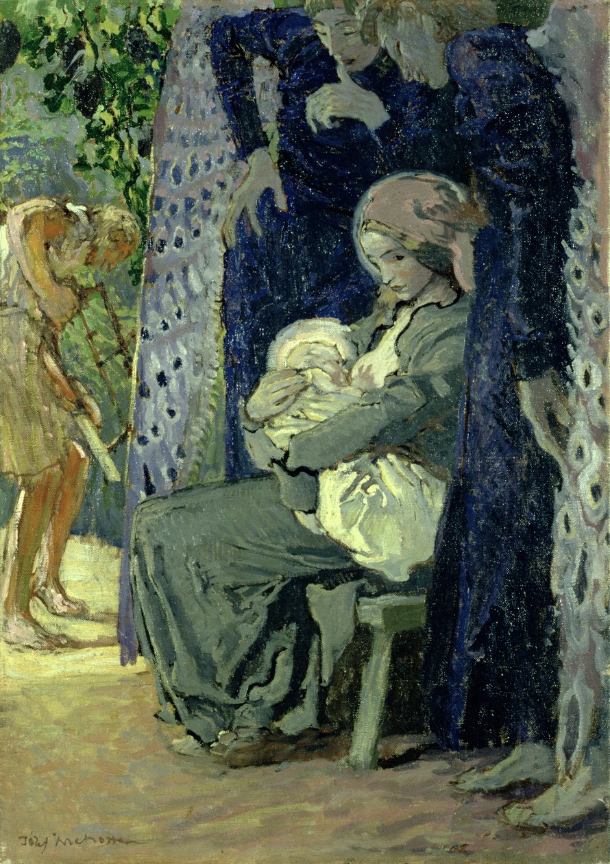 Heliga familjen, ca 1913 (olja på duk) av Józef Mehoffer
